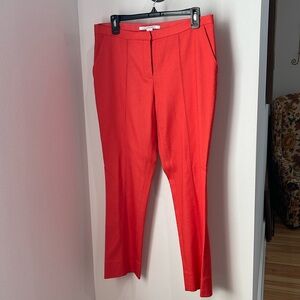 Diane Von Furstenberg cherry red tweed pants